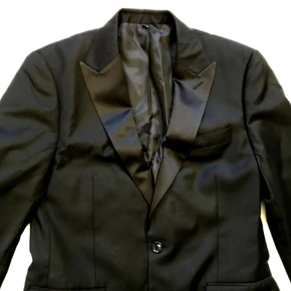 NWT JCREW Thompson Tuxedo Peal Lapel Jacket Mens 38 S Black Wool Slim Fit AZ235